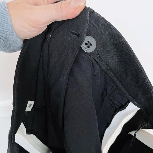 fendi mesh side stripe wool-silk wide leg trouser - Picture 2 of 12